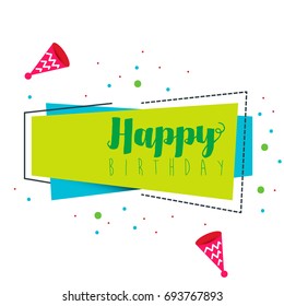 Happy Birthday Shape Banner Design