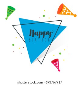 Happy Birthday Shape Banner Design