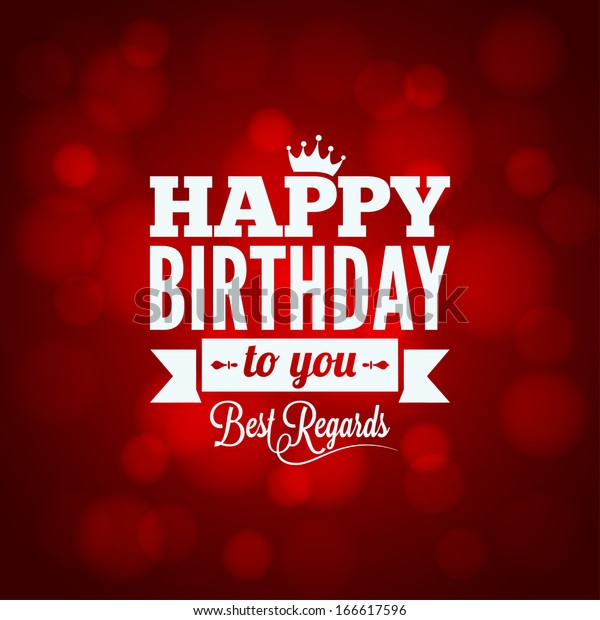 Happy Birthday Sign Design Background Stock Vector Royalty Free