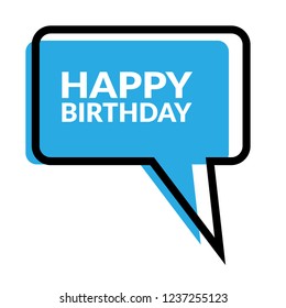 happy birthday sign,label. features speech bubble.happy birthday  tag sign,banner