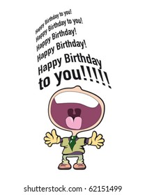 happy birthday singer card