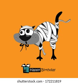 Happy Birthday smile cat card