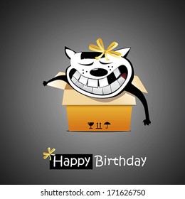 Happy Birthday smile cat gift