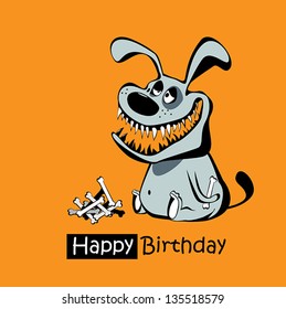 Happy Birthday smile dog card