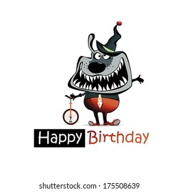 Happy Birthday smile funny dog clown
