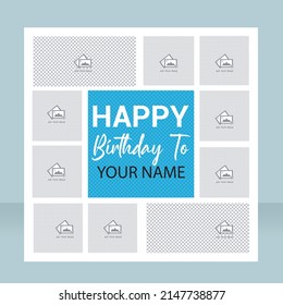 Happy Birthday Social Media Post Template