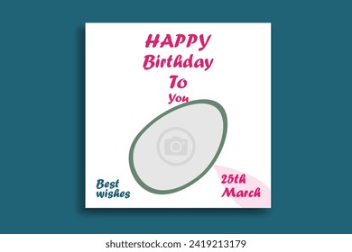 Happy Birthday Social Media Post ,Banner Design