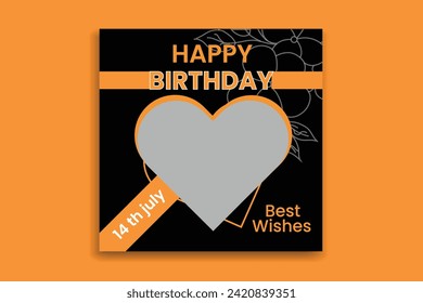Happy Birthday Social media post