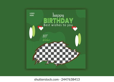 Happy birthday social media post design Instagram post Facebook post banner design