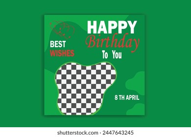 Happy birthday social media post design Instagram post Facebook post 