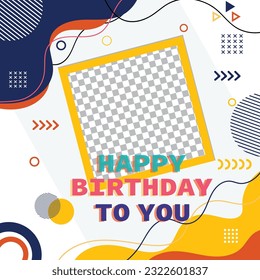 Happy birthday  social media poster design