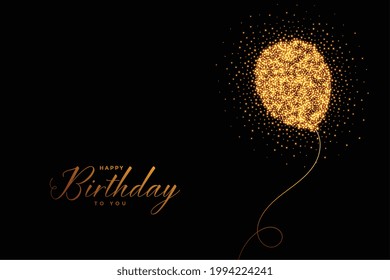 happy birthday sparkles balloon background
