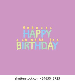 Happy birthday square birthday card with purple background for best birthday wishes adjustable