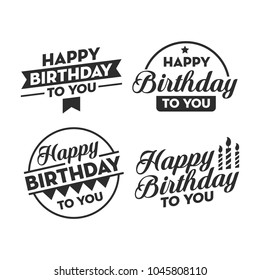 happy birthday stamp vector