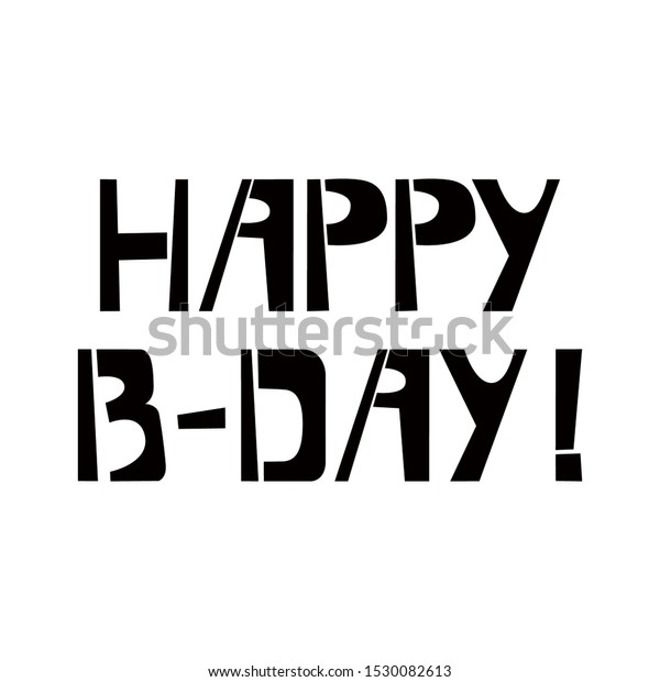 Happy Birthday Stencil Lettering Spray Paint のベクター画像素材 ロイヤリティフリー