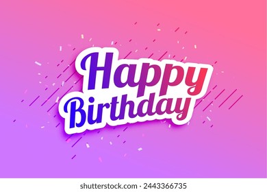 happy birthday sticker poster for joyful and cheerful moment vector