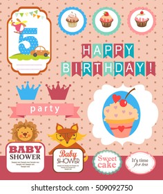Happy Birthday stickers and labels