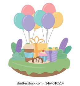 Happy birthday surprise design vector illustration