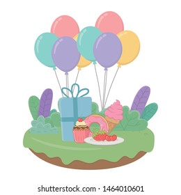 Happy birthday surprise design vector illustration