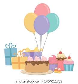 Happy birthday surprise design vector illustration