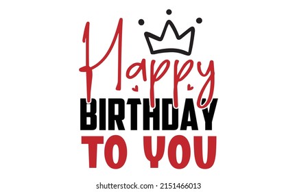 Happy Birthday SVG Design Template
