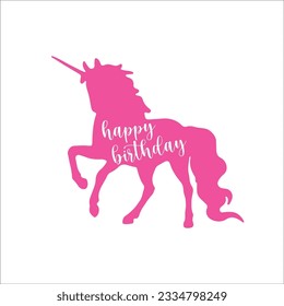 Happy Birthday Svg, Unicorn Svg, Silhouette, Unicorn Clip Art, Graphics Svg, Magical Unicorn, Unicorn Design, Cricut Cut File, Svg Files for Cricut svg