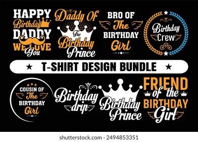 Happy Birthday t shirt design bundle