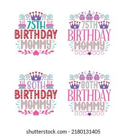 Happy Birthday T shirt And SVG Design Bundle, Birthday T shirt Design Graphic, Vector EPS Editable Files Bundle, can you download this Designs Bundle..