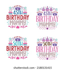Happy Birthday T shirt And SVG Design Bundle, Birthday T shirt Design Graphic, Vector EPS Editable Files Bundle, can you download this Designs Bundle..