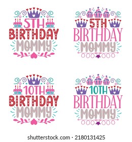 Happy Birthday T shirt And SVG Design Bundle, Birthday T shirt Design Graphic, Vector EPS Editable Files Bundle, can you download this Designs Bundle..