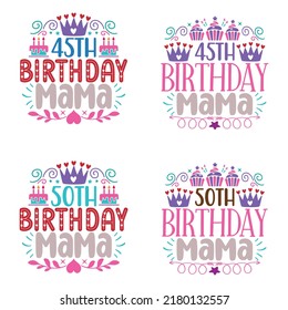 Happy Birthday T shirt And SVG Design Bundle, birthday shirt for Gift, Vector EPS Editable Files Bundle, can you download this Designs Bundle..