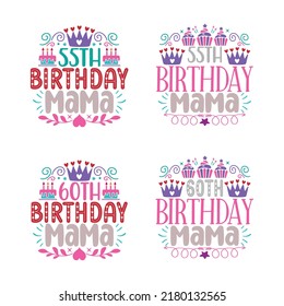 Happy Birthday T shirt And SVG Design Bundle, birthday shirt for Gift, Vector EPS Editable Files Bundle, can you download this Designs Bundle..