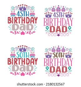 Happy Birthday T shirt And SVG Design Bundle, birthday shirt for Gift, Vector EPS Editable Files Bundle, can you download this Designs Bundle..