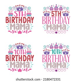 Happy Birthday T shirt And SVG Design Bundle, birthday shirt for Gift, Vector EPS Editable Files Bundle, can you download this Designs Bundle..