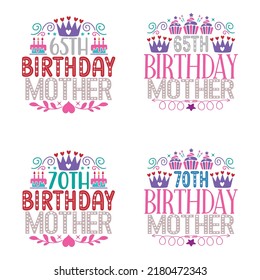 Happy Birthday T shirt And SVG Design Bundle, birthday shirt for Gift, Vector EPS Editable Files Bundle, can you download this Designs Bundle..