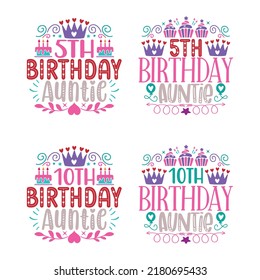 Happy Birthday T shirt And SVG Design Bundle, Family Birthday  T shirt Design Graphic, Vector EPS Editable Files Bundle, can you download this Designs Bundle..