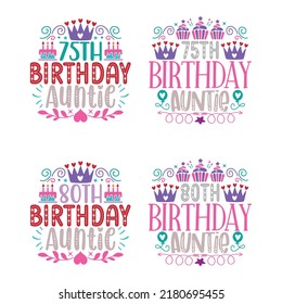 Happy Birthday T shirt And SVG Design Bundle, Family Birthday  T shirt Design Graphic, Vector EPS Editable Files Bundle, can you download this Designs Bundle..