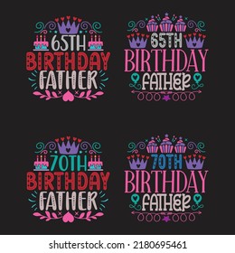 Happy Birthday T shirt And SVG Design Bundle, Family Birthday  T shirt Design Graphic, Vector EPS Editable Files Bundle, can you download this Designs Bundle..