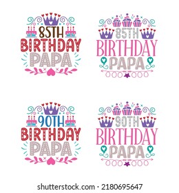 Happy Birthday T shirt And SVG Design Bundle, Family birthday t shirt for Gift, Vector EPS Editable Files Bundle, can you download this Designs Bundle..
