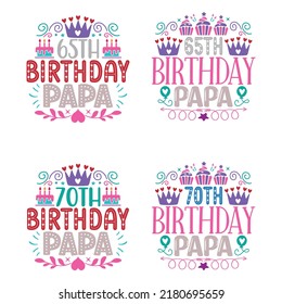 Happy Birthday T shirt And SVG Design Bundle, Family birthday t shirt for Gift, Vector EPS Editable Files Bundle, can you download this Designs Bundle..
