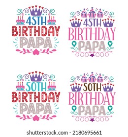 Happy Birthday T shirt And SVG Design Bundle, Family birthday t shirt for Gift, Vector EPS Editable Files Bundle, can you download this Designs Bundle..
