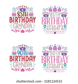 Happy Birthday T shirt And SVG Design Bundle, Family birthday Party Celebration t shirt for Gift, Vector EPS Editable Files Bundle, can you download this Designs Bundle..