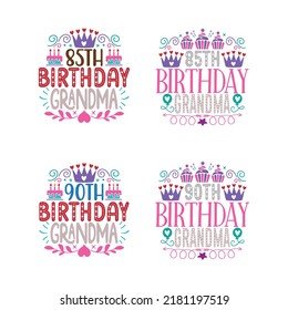 Happy Birthday T shirt And SVG Design Bundle, Birthday T shirt Design Graphic Vector Design Bundle, Vector EPS Editable Files Bundle, can you download this Designs Bundle..