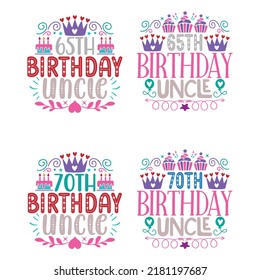 Happy Birthday T shirt And SVG Design Bundle, Family birthday Party Celebration t shirt for Gift, Vector EPS Editable Files Bundle, can you download this Designs Bundle..