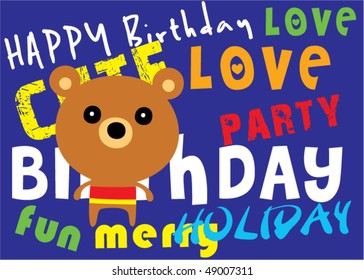 happy birthday teddy bear baby