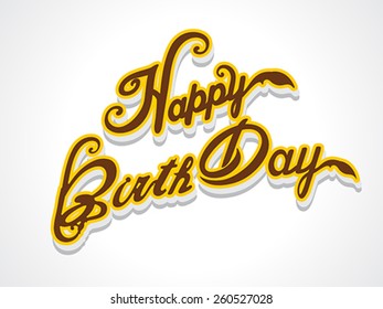 happy birthday text Background vector illustration 