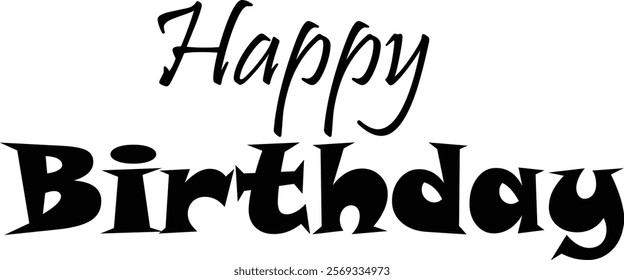 Happy birthday text design use for banner design, template and wish to someone who is special for you. Moreover, which easy to edit according to need.