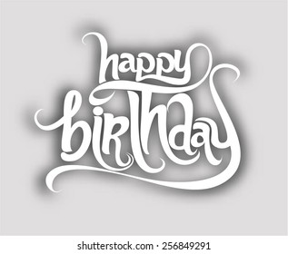 Happy Birthday text design vector. 