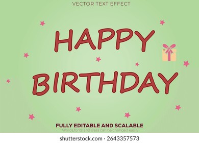 Happy Birthday Text Effect Template
