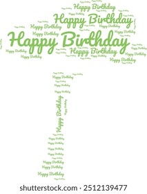 happy birthday text effect wish Happy Birthday Text Design for t-shirs